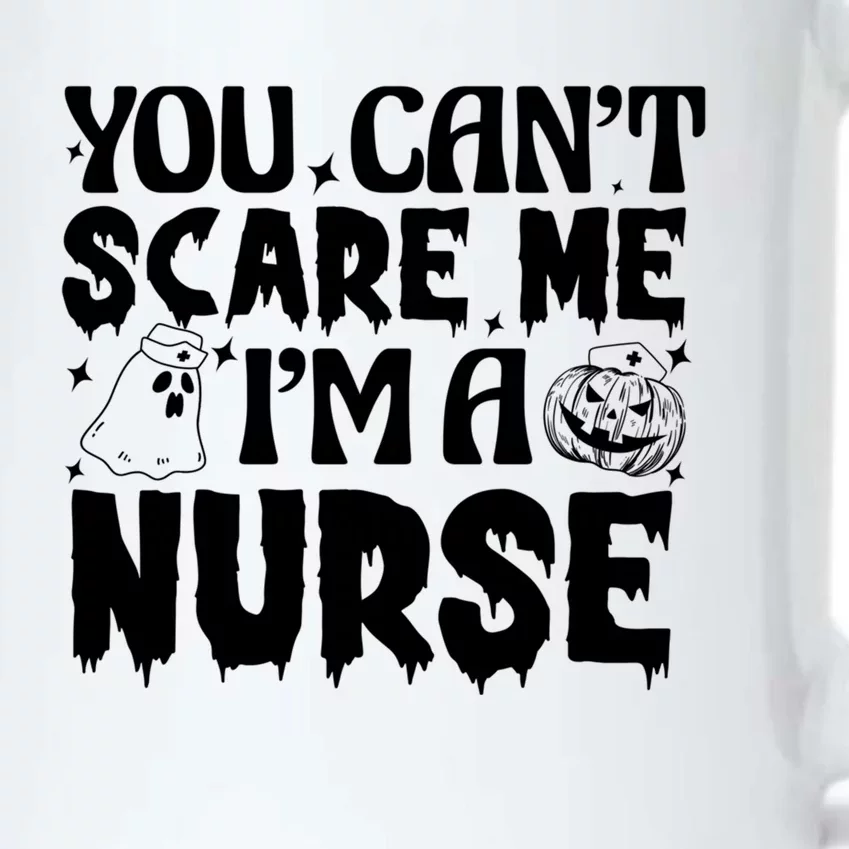 Ghost Pumpkin Spooky Halloween You Cant Scare Me Im A Nurse Gift Black Color Changing Mug