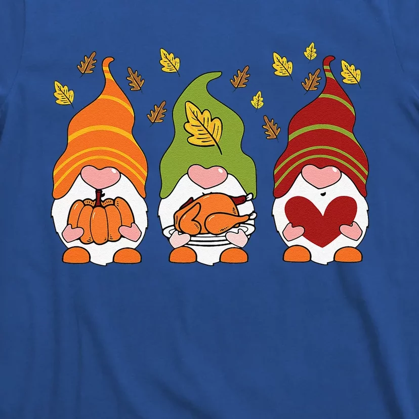 Gnomes Pumpkin Turkey Thanksgiving Day Cute Fall Autumn T-Shirt