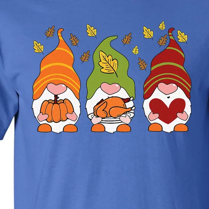 Gnomes Pumpkin Turkey Thanksgiving Day Cute Fall Autumn Tall T-Shirt