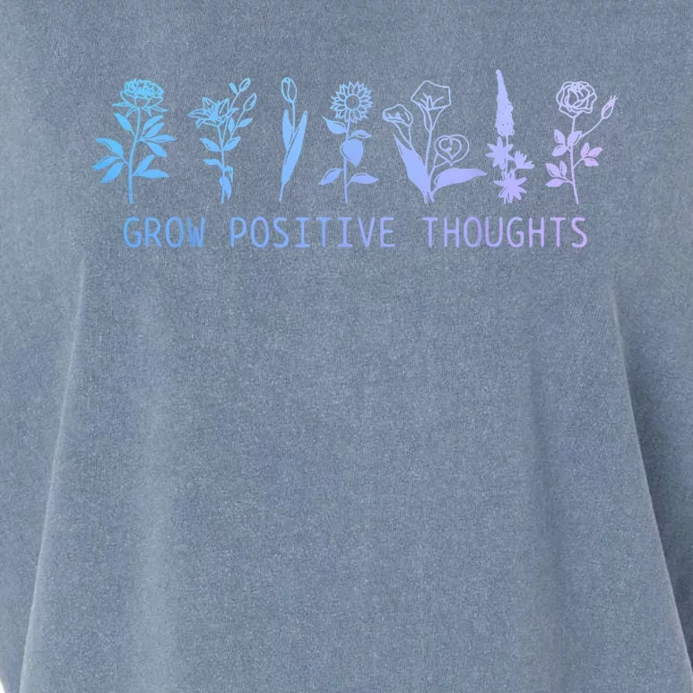 Grow Positive Thoughts Mental Health Suicide Awareness Month Garment-Dyed Women's Muscle Tee