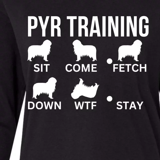 Great Pyrenees Training Pyr Dog Tricks Womens Cotton Relaxed Long Sleeve T-Shirt