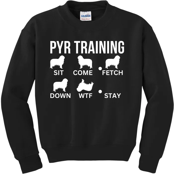 Great Pyrenees Training Pyr Dog Tricks Kids Sweatshirt