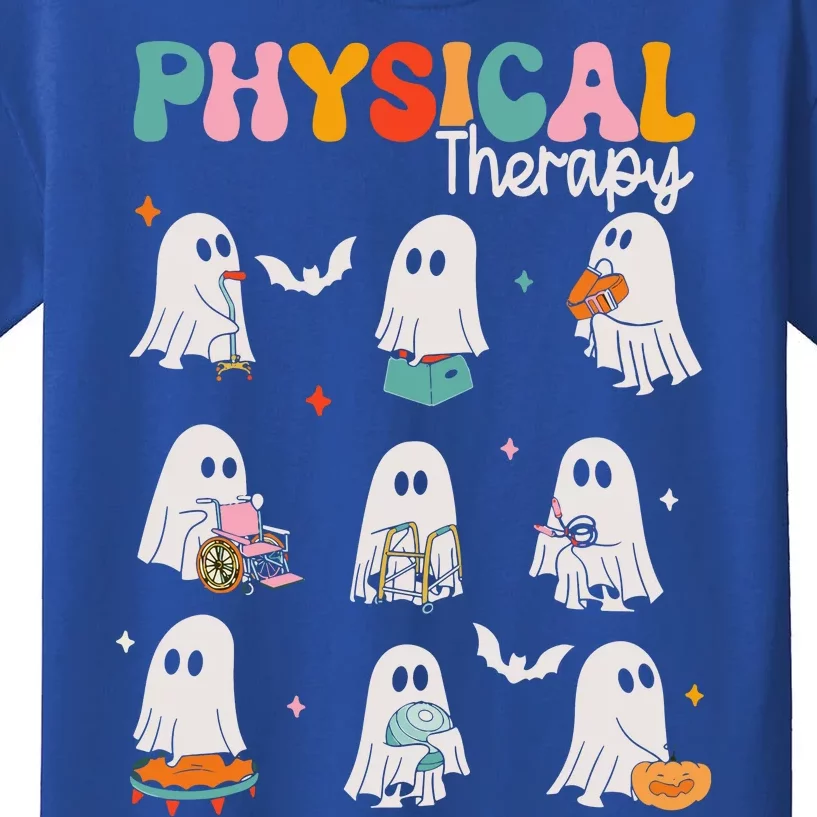 Ghost Physical Therapy Pt Physical Therapist Halloween Kids T-Shirt