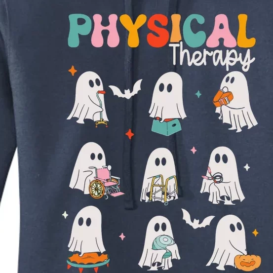 Ghost Physical Therapy Pt Physical Therapist Halloween Women's Pullover Hoodie