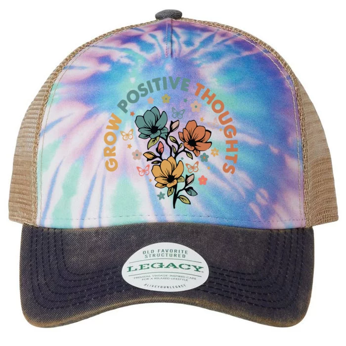 Grow Positive Thoughts Growth Mindset Legacy Tie Dye Trucker Hat