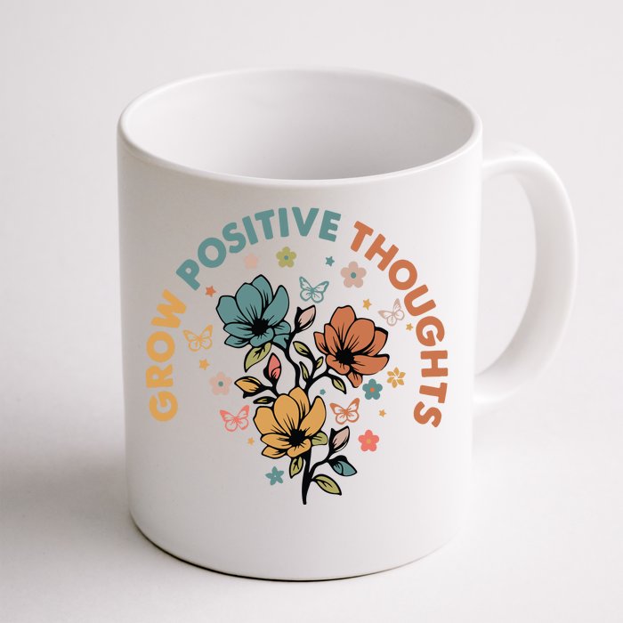 Grow Positive Thoughts Growth Mindset Front & Back Coffee Mug