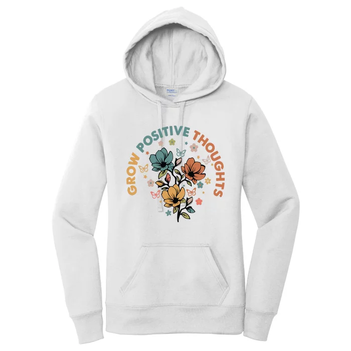 Grow Positive Thoughts Growth Mindset Women's Pullover Hoodie