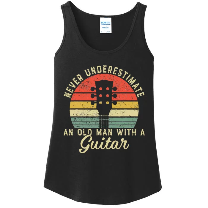 Guitar Player Teacher Funny Acoustic Guitar Lover Musician Ladies Essential Tank