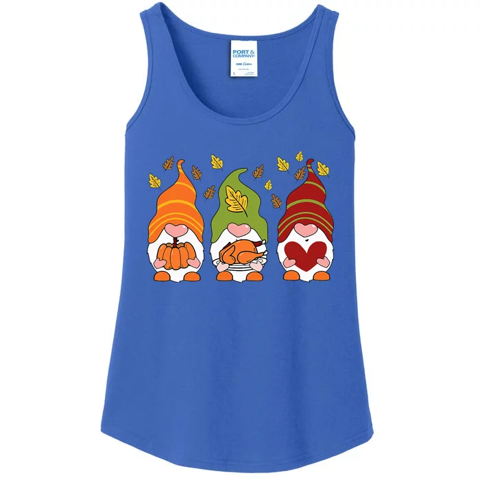 Gnomes Pumpkin Turkey Thanksgiving Day Cute Fall Autumn Ladies Essential Tank