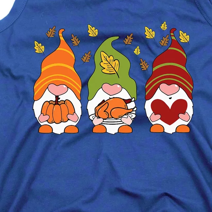 Gnomes Pumpkin Turkey Thanksgiving Day Cute Fall Autumn Tank Top