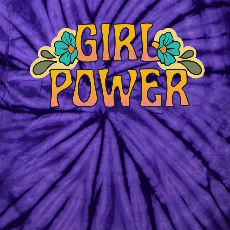 Girl Power Tropical Retro Feminist Tie-Dye T-Shirt