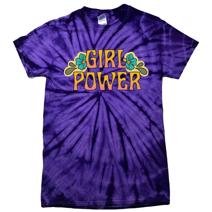 Girl Power Tropical Retro Feminist Tie-Dye T-Shirt