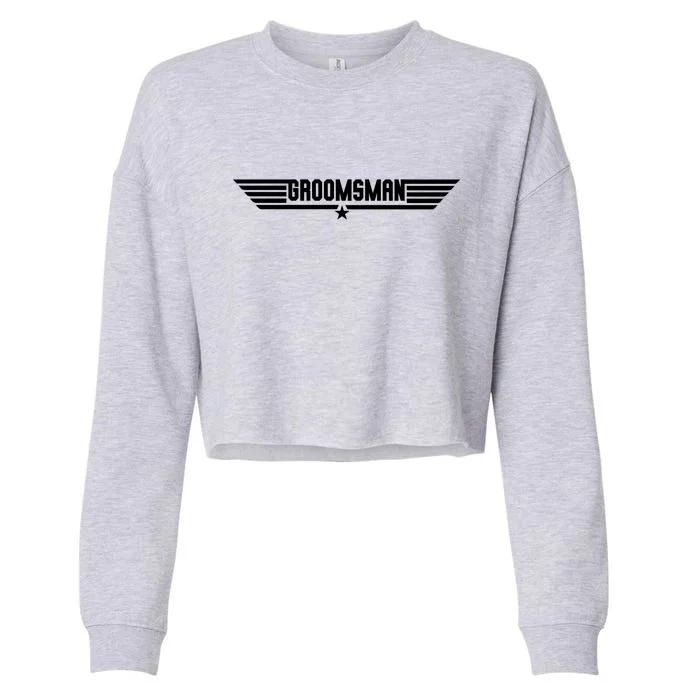 Groomsman Pilot Theme Cropped Pullover Crew