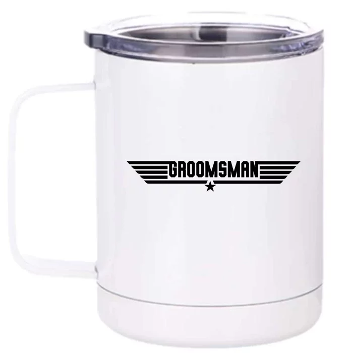 Groomsman Pilot Theme Front & Back 12oz Stainless Steel Tumbler Cup