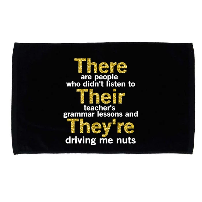 Grammar Police There Their Theyre - There Their They're Grammar Lessons Microfiber Hand Towel