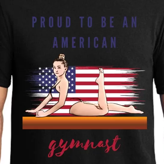 Gymnastics Proud To Be An American Gymnast Meaningful Gift Pajama Set