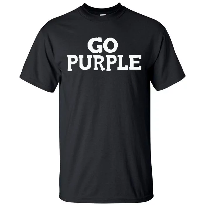 Go PURPLE Team Spirit Gear Color War Grape Wins the Game Fan Tall T-Shirt