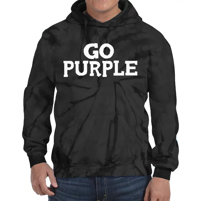 Go PURPLE Team Spirit Gear Color War Grape Wins the Game Fan Tie Dye Hoodie