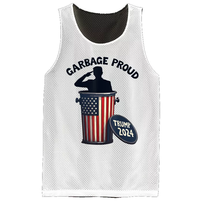 Garbage Proud To Be Garbage Vote Trump Supporters Mesh Reversible Basketball Jersey Tank