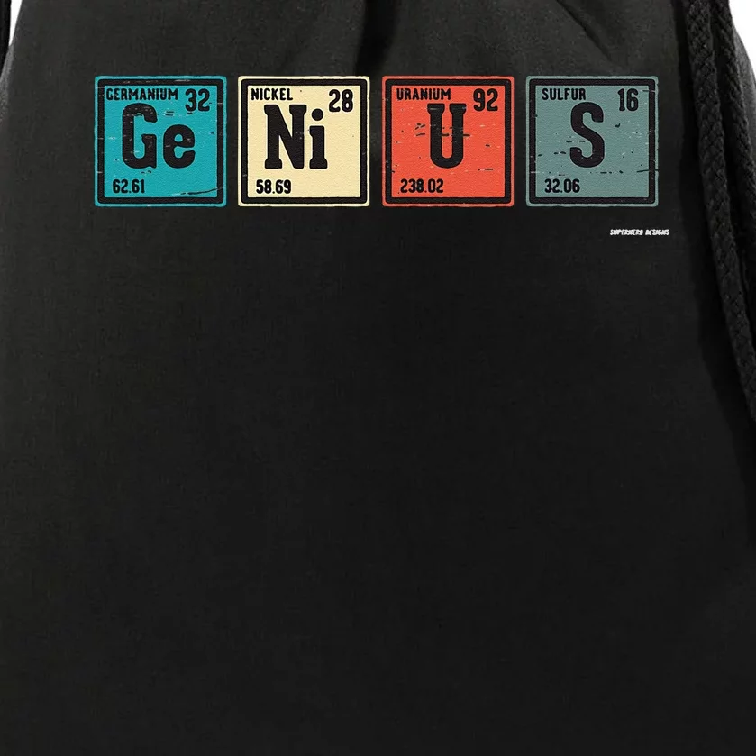 Genius Periodic Table Elements Chemistry Teacher Gift Drawstring Bag