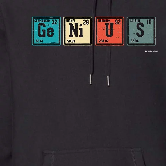 Genius Periodic Table Elements Chemistry Teacher Gift Premium Hoodie