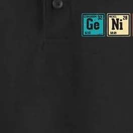 Genius Periodic Table Elements Chemistry Teacher Gift Dry Zone Grid Performance Polo