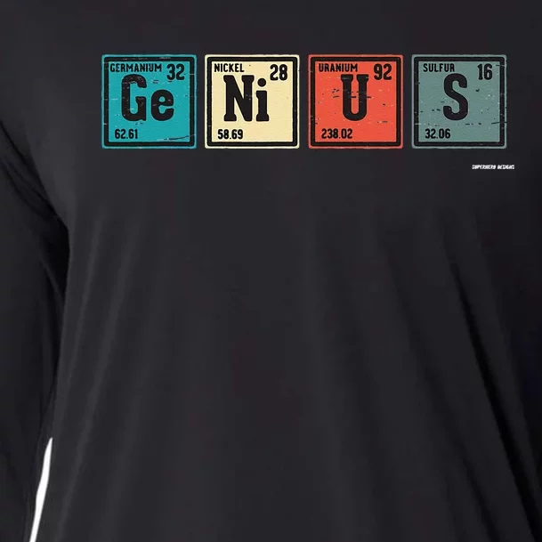 Genius Periodic Table Elements Chemistry Teacher Gift Cooling Performance Long Sleeve Crew