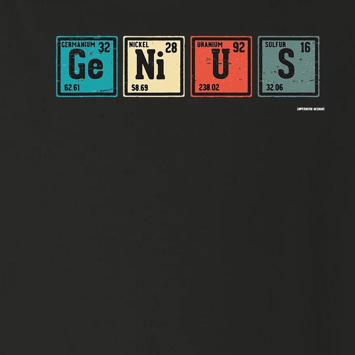 Genius Periodic Table Elements Chemistry Teacher Gift Toddler Long Sleeve Shirt