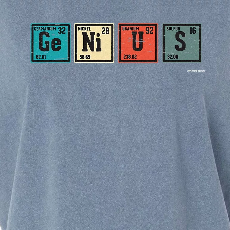 Genius Periodic Table Elements Chemistry Teacher Gift Garment-Dyed Women's Muscle Tee