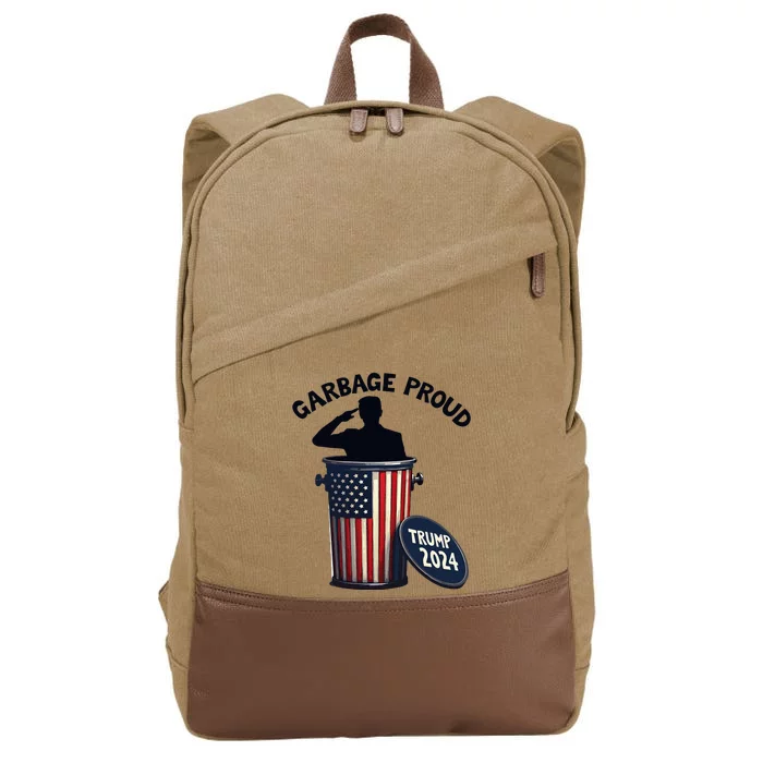 Garbage Proud To Be Garbage Vote Trump Supporters Cotton Canvas Backpack