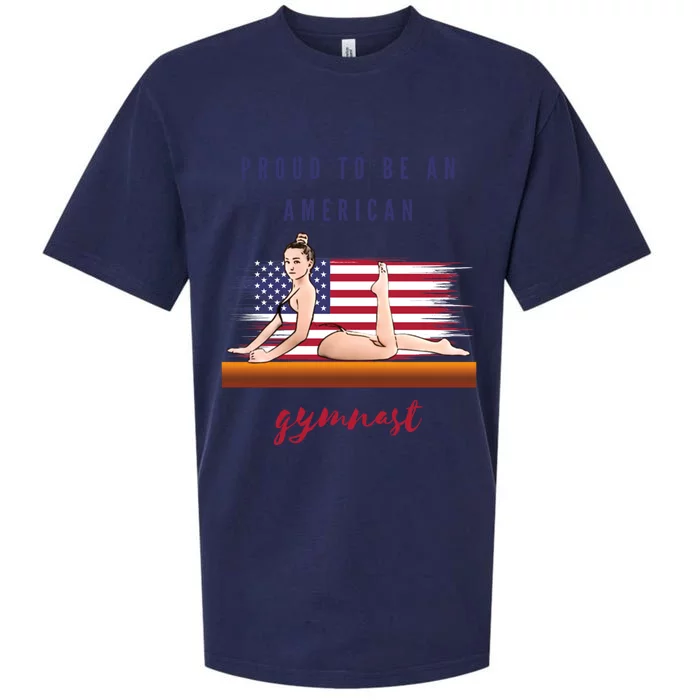 Gymnastics Proud To Be An American Gymnast Great Gift Sueded Cloud Jersey T-Shirt