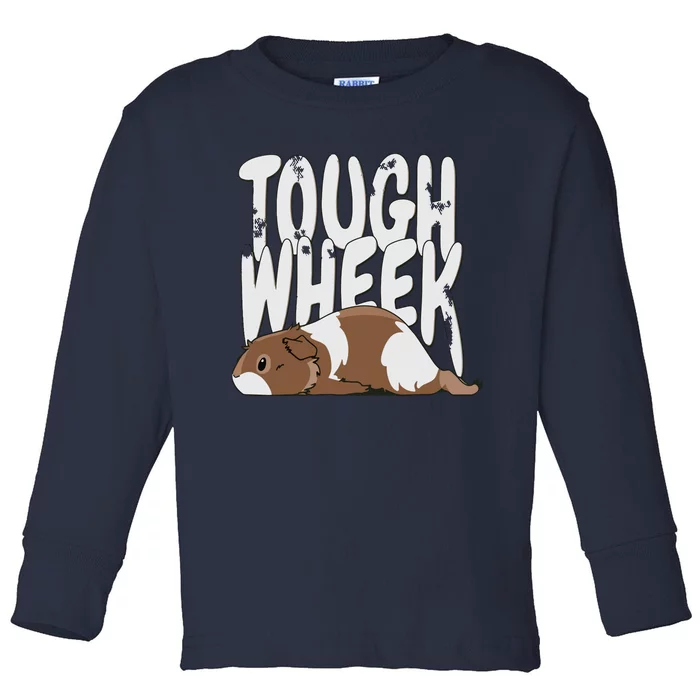 Guinea Pig Tough Wheek Brown Cream Guinea Pig Pet Toddler Long Sleeve Shirt