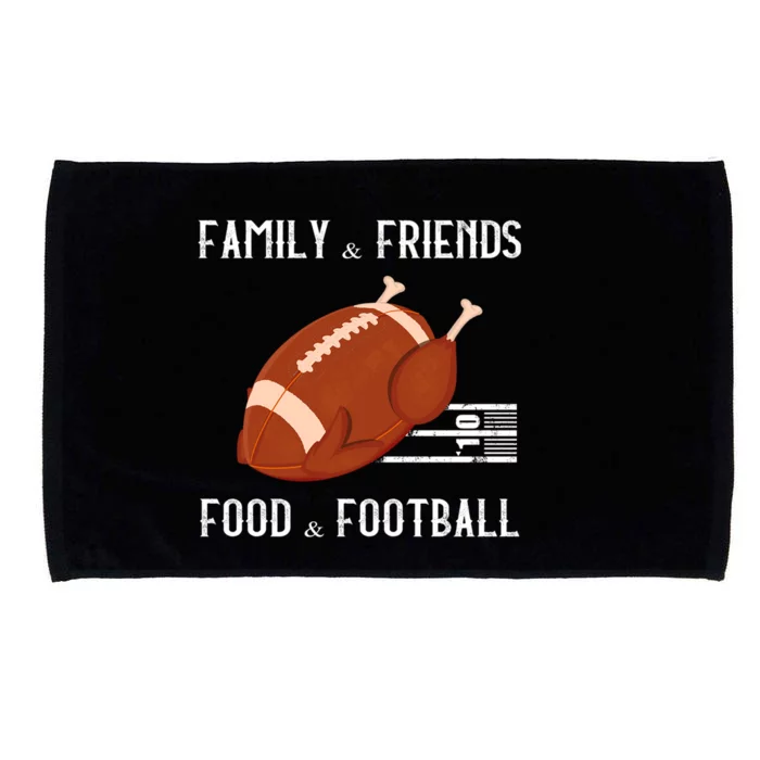 Gobble Player Turkey Gift Football Thanksgiving Turkey Gift Microfiber Hand Towel