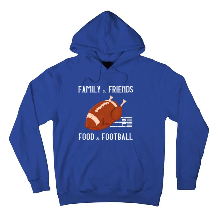 Gobble Player Turkey Gift Football Thanksgiving Turkey Gift Tall Hoodie