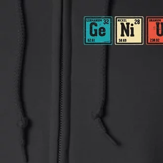 Genius Periodic Table Elements Chemistry Teacher Gift Full Zip Hoodie