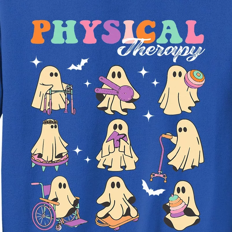 Ghost Physical Therapy Physical Therapist Halloween Groovy Tall Sweatshirt