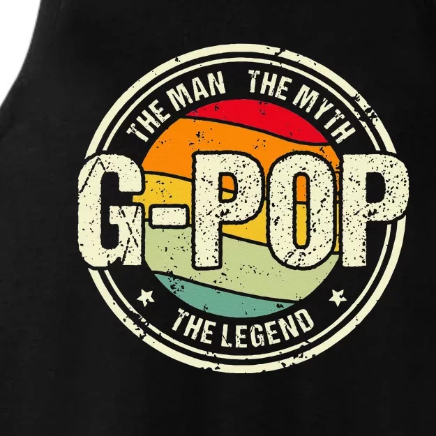 G Pop The Man The Myth The Legend Grandfather Fathers Day Ladies Tri-Blend Wicking Tank