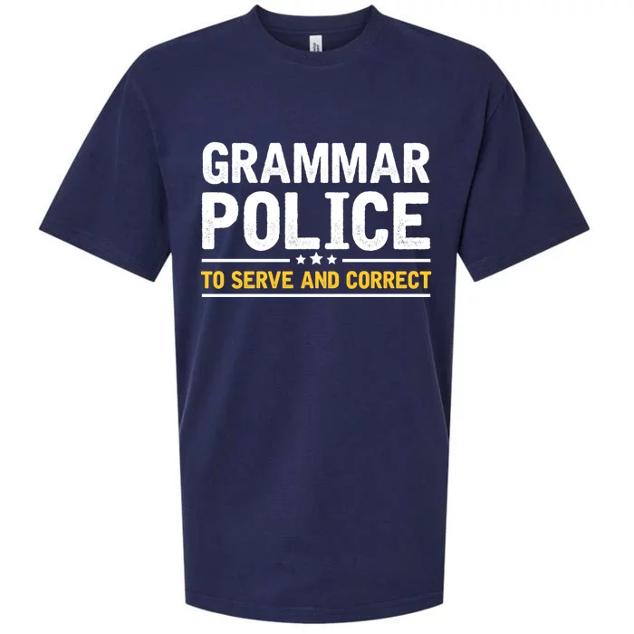 Grammar Police To Serve And Correct Funny Costume Idea Gift Sueded Cloud Jersey T-Shirt