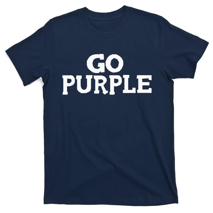 Go PURPLE Team Spirit Gear Color War Grape Wins The Game Fan T-Shirt