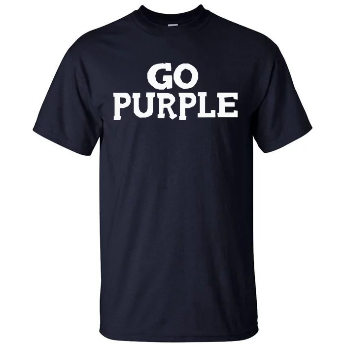 Go PURPLE Team Spirit Gear Color War Grape Wins The Game Fan Tall T-Shirt