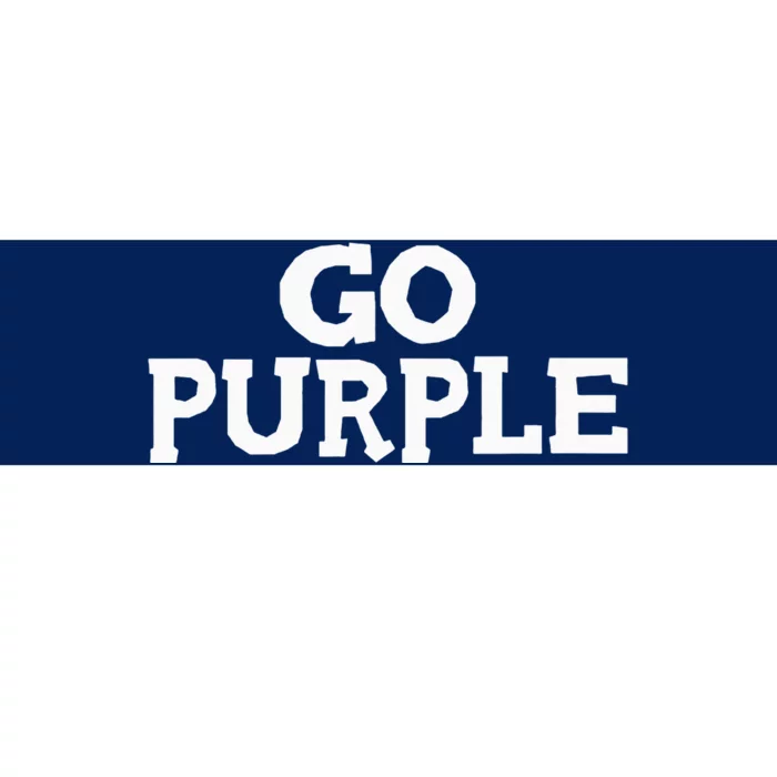 Go PURPLE Team Spirit Gear Color War Grape Wins The Game Fan Bumper Sticker