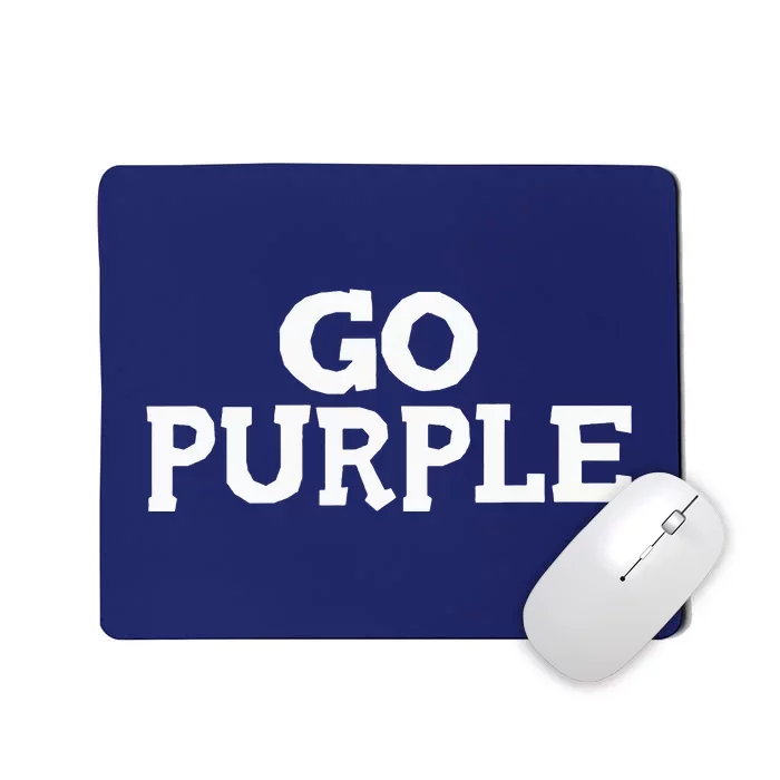 Go PURPLE Team Spirit Gear Color War Grape Wins The Game Fan Mousepad