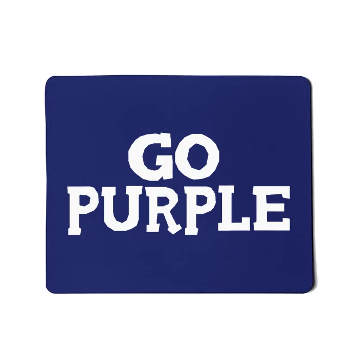 Go PURPLE Team Spirit Gear Color War Grape Wins The Game Fan Mousepad