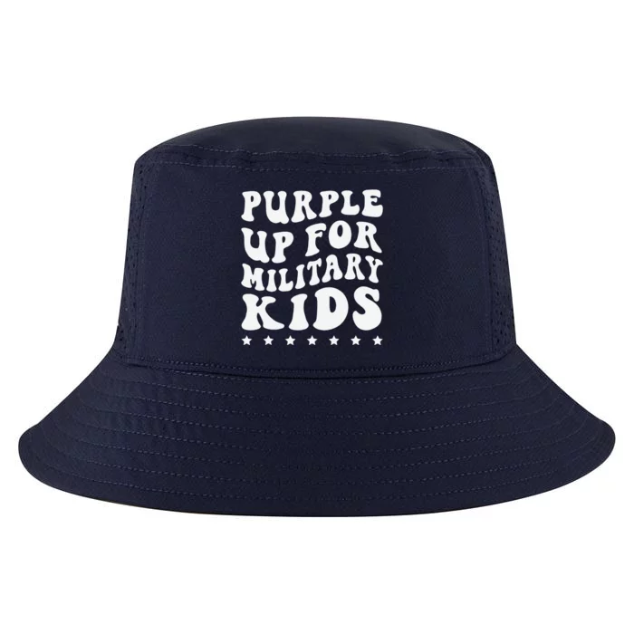 Groovy Purple Up For Military Child Month Cool Comfort Performance Bucket Hat