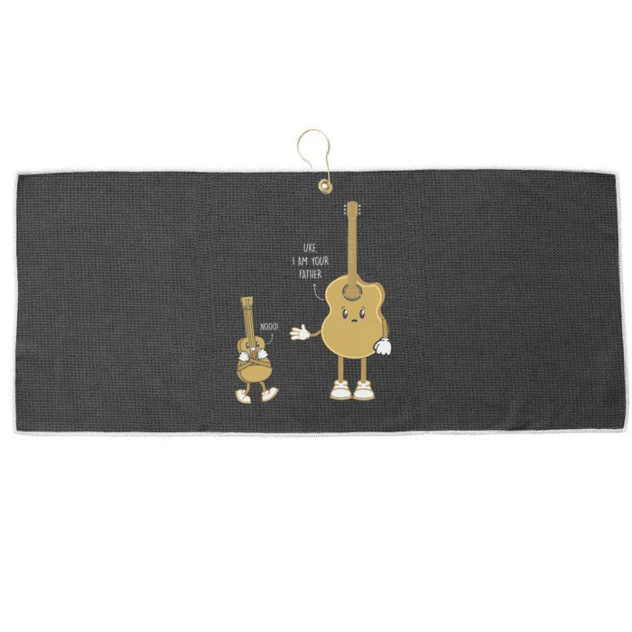 Guitar Player Ukulele Parody Uke I Am Your Father Nooo Large Microfiber Waffle Golf Towel