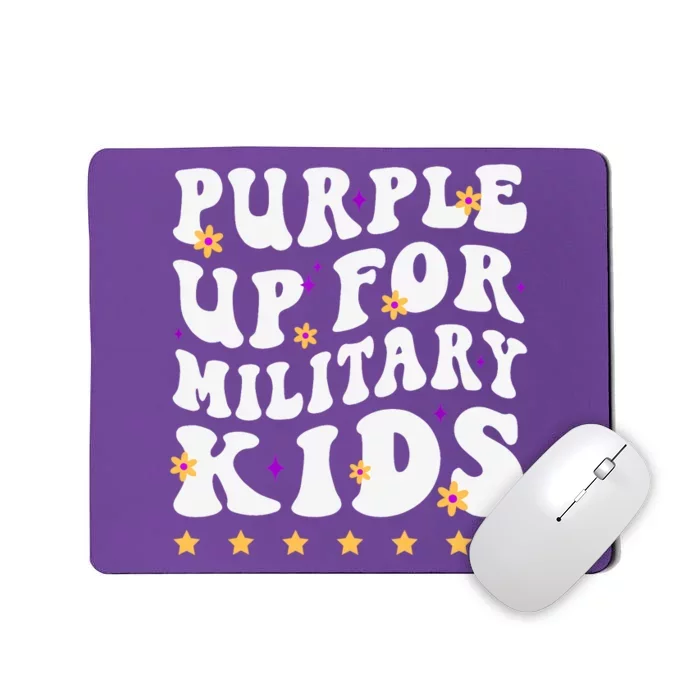 Groovy Purple Up For Military Military Child Month Mousepad