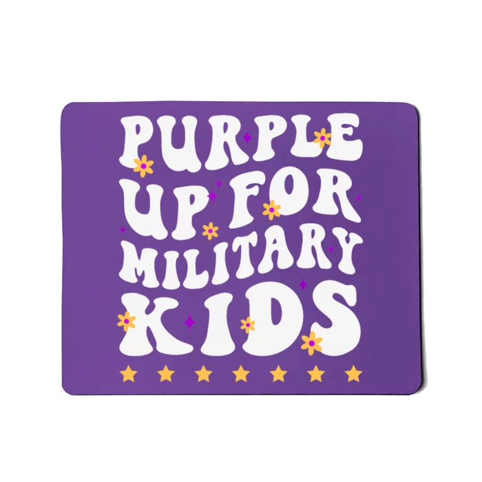 Groovy Purple Up For Military Military Child Month Mousepad