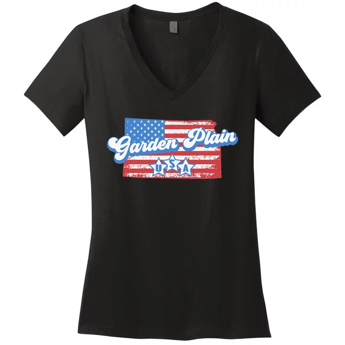 Garden Plain USA Women's V-Neck T-Shirt