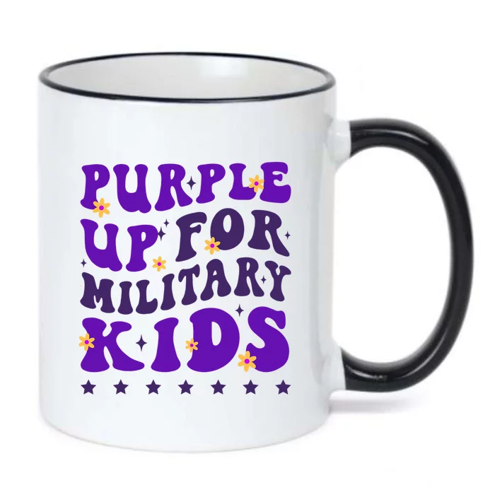 Groovy Purple Up For Military Child Month Black Color Changing Mug