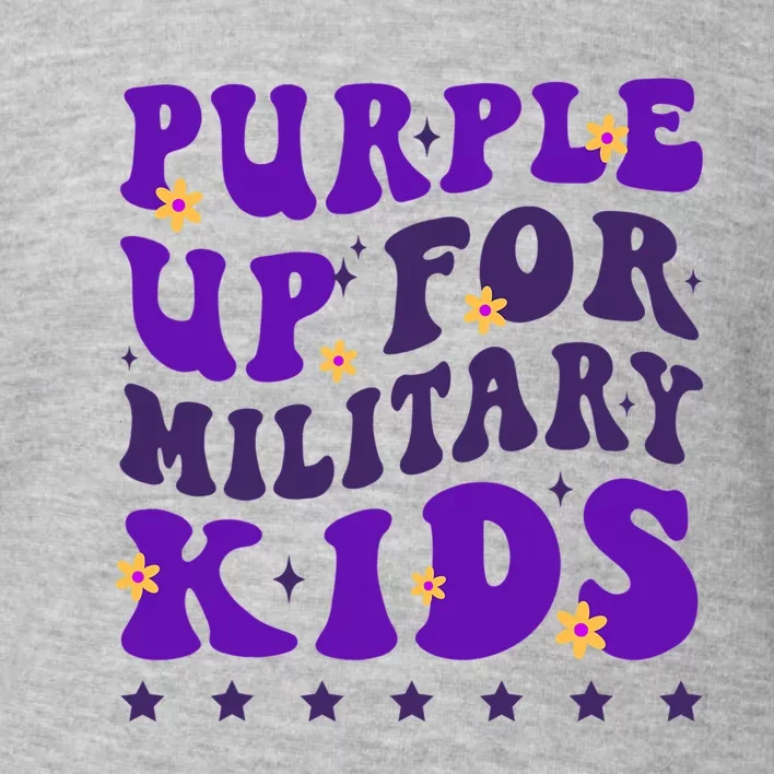 Groovy Purple Up For Military Child Month Toddler Sweatshirt